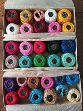 Lot Boîtes Vintage Coton Perlé DMC Et CB Mercerie Ancienne