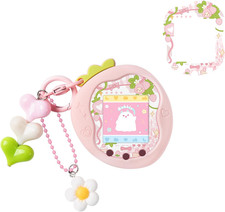 Strawberry Bubble Protective Case for Tamagotchi Uni, Soft TPU Silicone Cover wi