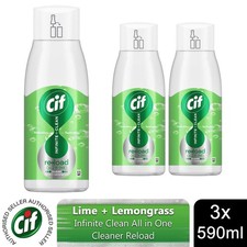 Cif Infinite Clean All in One Cleaner Reload Lime & Lemongrass, 3 Pk of 590ml 8.19 per litre