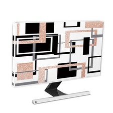 Abstract Geometry Computer Monitor Dust Cover 22, 23, 24, 22-25 Inch rose gold