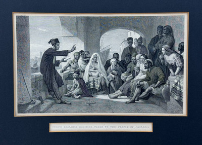 F E GOODALL ANTIQUE AQUATINT ENGRAVING FELICE BALLARIN RECITING TASSO @ CHIOGGIA