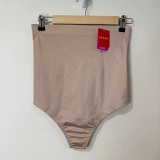 SPANX High Waist Thong SPANXshape Suit Your Fancy Champagne Beige NEW XL