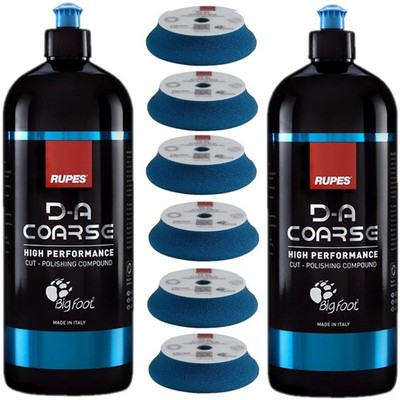 Rupes D-A Series (2) 1L Coarse Polishing Compound & (6) 6'' Polishing Foam Pads