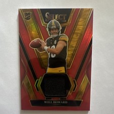 Panini 2025 Select Rookie Swatches Will Howard Prizm #RSW-WHD Steelers NFL