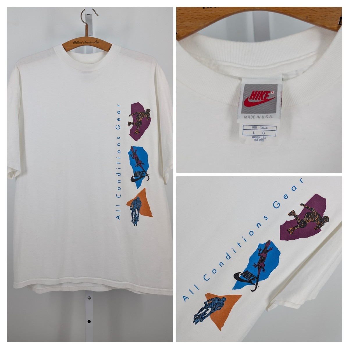 SALE✨【希少】90s NIKE ACG t-shirt good print Nike ACG Vintage 90s USA Graphic T Shirt Cycling Run Art Logo
