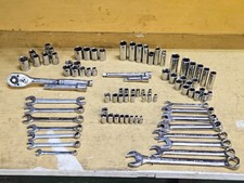 Large Mixed Crescent Tool Socketwrench Lot. 14 38 12 Drive. Saemm. Qty-88 Large Mixed Crescent Tool Socketwrench Lot. 14 38 12 Drive. Saemm. Qty-88