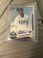 Enny Romero Rookie Auto Silver Refractor RC 2014 Topps Chrome Card #3 Rays. rookie card picture