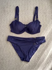 Aubade Purple Bikini Set Size S Luxury Swimwear Underwired Top and Bottoms