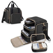 Large Medicine Bag with 4 Inner Removable Cases, Multifunctional Medicine Sto...