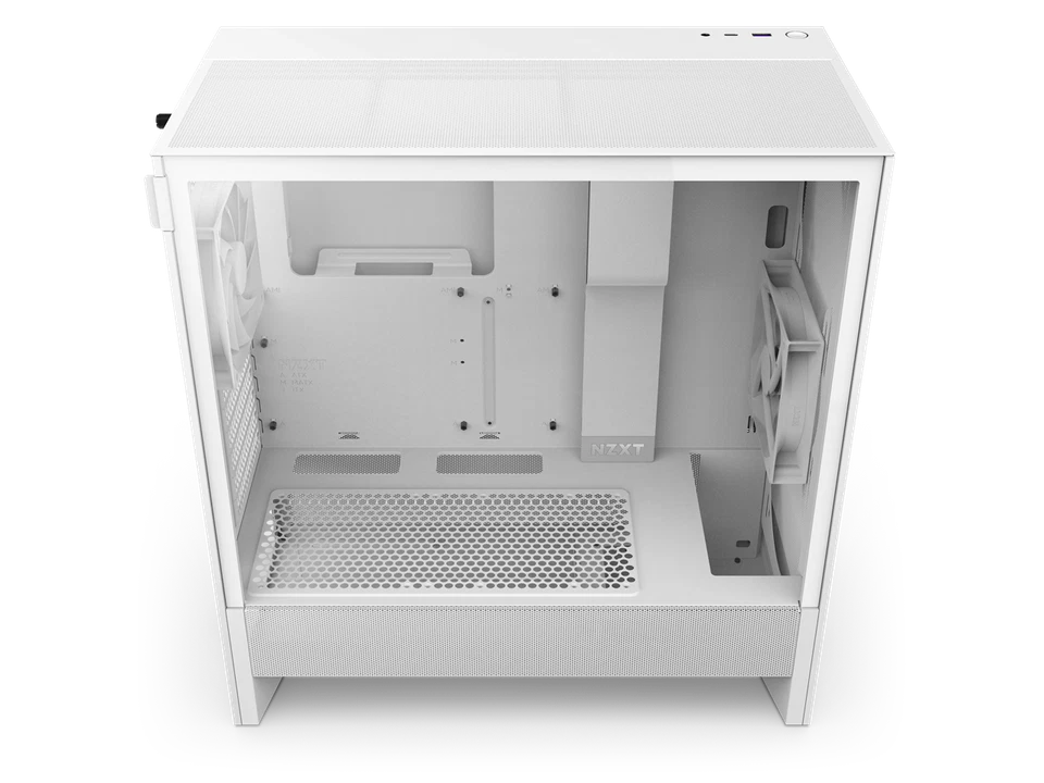 NZXT H Series H5 Flow 2024 Edition ATX Mid Tower Chassis All White Color - Image 4 of 4
