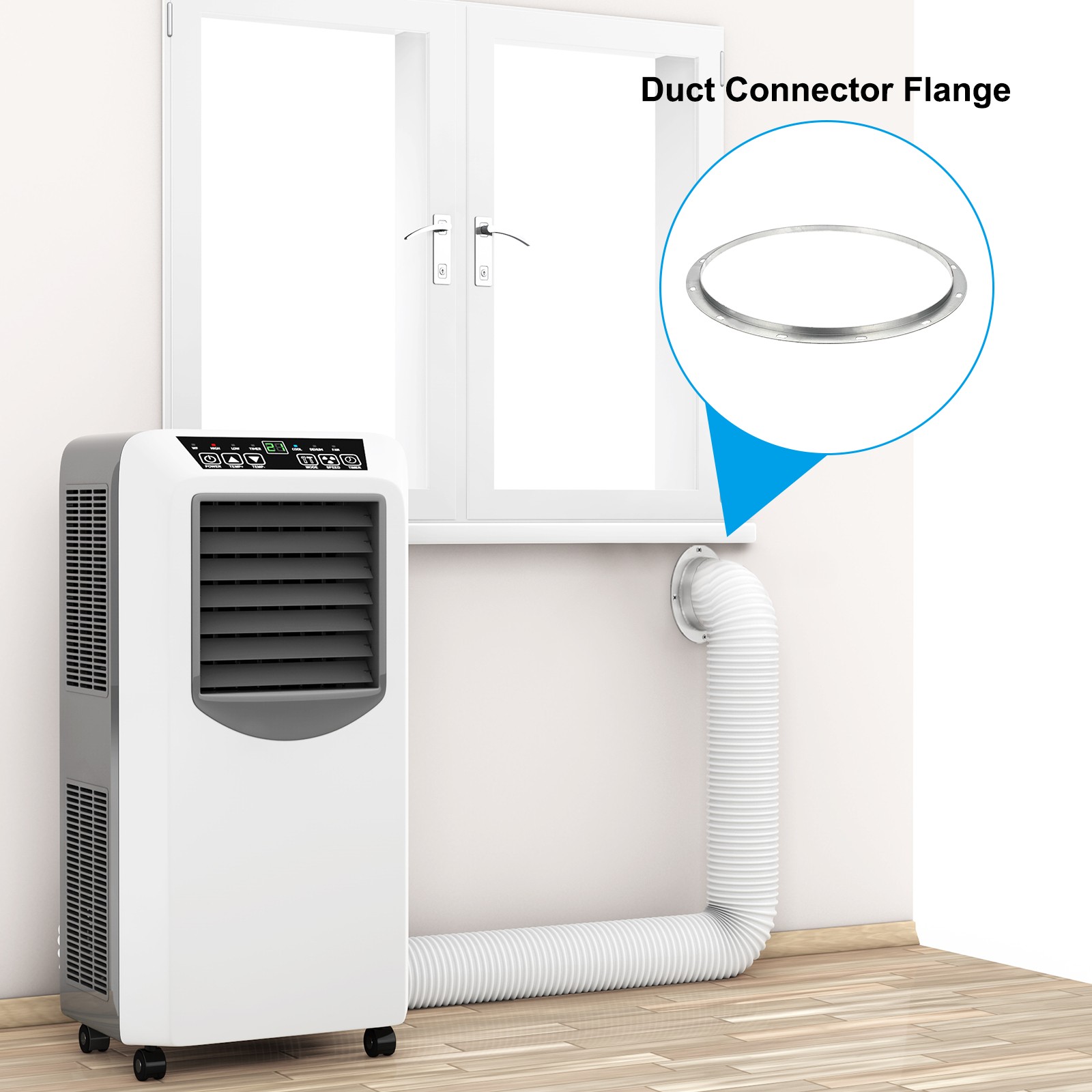 18" Duct Connector Flange for Heating Cooling System, Galvanize Steel