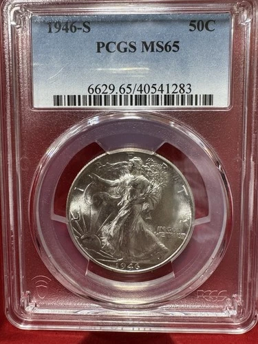 1946-S Walking Liberty Half Dollar MS65 PCGS Free Shipping