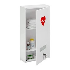 (TG. 60x30x12 cm) Relaxdays Armadietto Pronto Soccorso per Medicinali, Cassetta