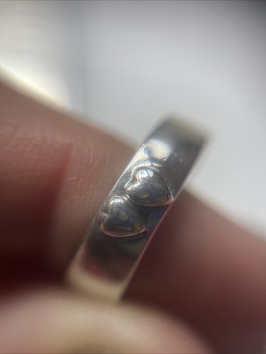 Splendido Anello Sorelle Fascia Argento Sterling 925 Design Cuore Unico # I47 - Foto 17 di 19