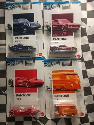 New 2026 Hot Wheels Silver Series Pantone 1-4 Cars Set Blue Red Orange Maroon 
