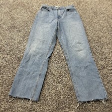 Abercrombie  Fitch Jeans Womens 30/10 90s Straight Ultra High Rise Raw Hem Curv