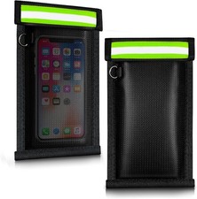 Faraday Bags for Phones and Car Keys 2 pack, Signal Blocking Pouch, Green