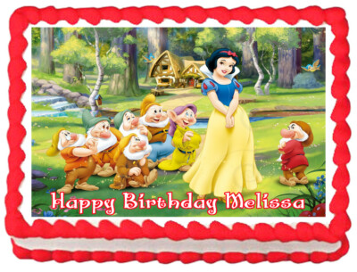 DoraDream Snow White "One" Cake Topper - 1st Birthday, Baby Shower, Pastel Glitter Decor, 6.7x3.4" - View #8