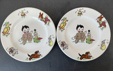 2 Plates CHILDS Vintage TOYLAND Mayer China BEAVER FALLS Toyland RESTAURANT WARE