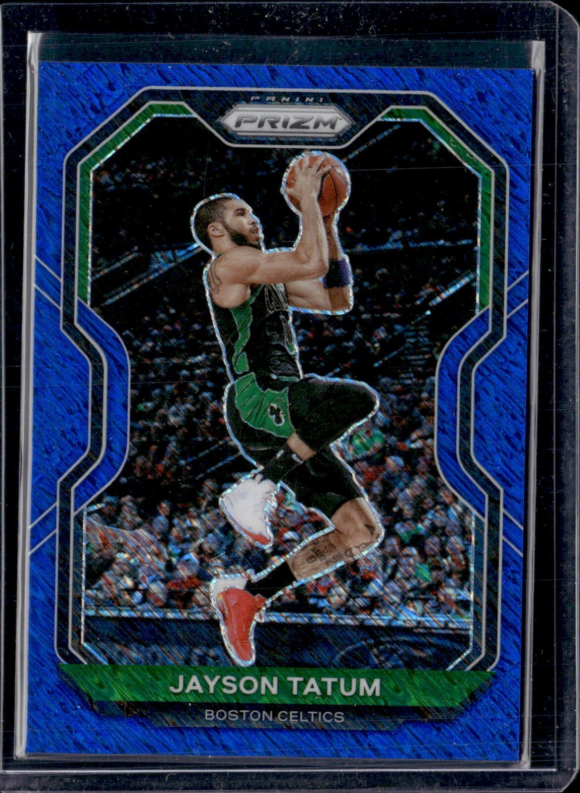 2020-21 Panini Prizm #119 Jayson Tatum Blue Shimmer Prizm /35 Boston Celtics