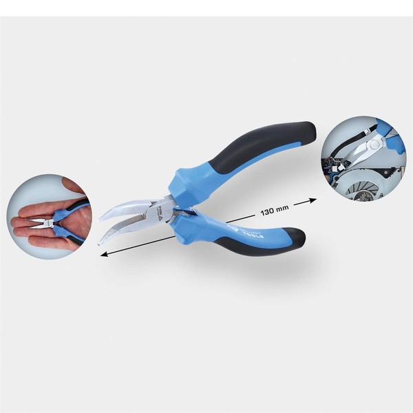 Feinmechanik-Flachrundzange, Gebogen - Brilliant Tools BT067607-image