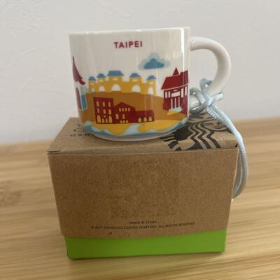 TAIPEI TAIWAN Starbucks Mini Mug Tasse DEMI 2oz ORNAMENT You Are Here NEU