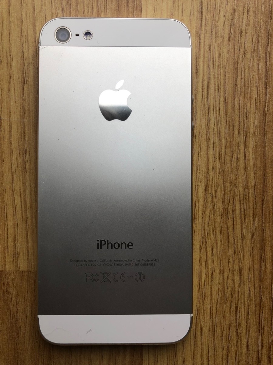 Apple iPhone 5 - 16GB - White & Silver (Unlocked) - GREAT