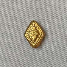Carved Sun Burst Diamond Beads 11x8mm Shibuichi Q6 Per Pkg