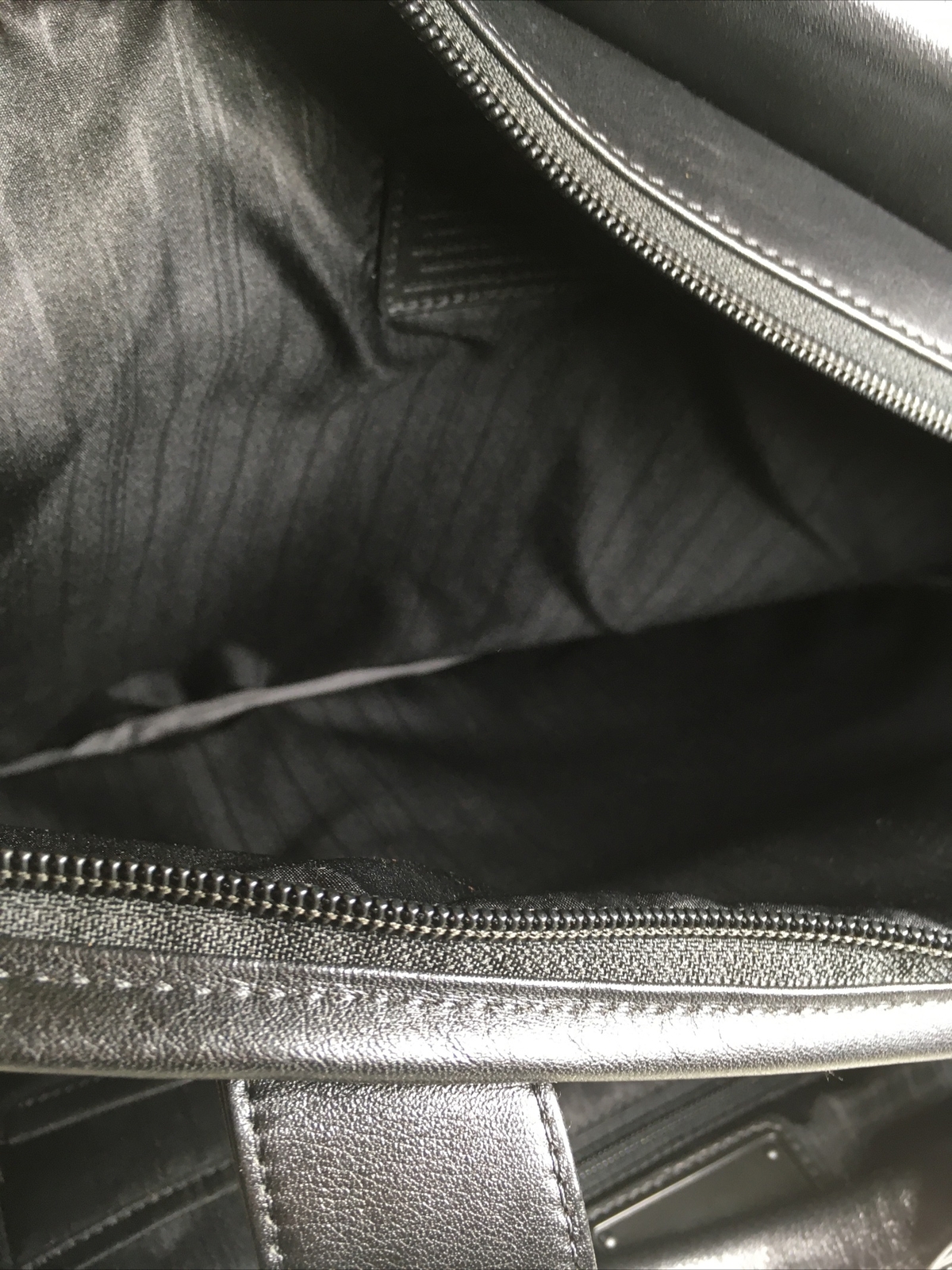 Tumi Vtg Black Leather Laptop Briefcase (Non Tumi Replacement Strap