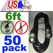 Lot50x/pk/pcs 6ft/feet/foot HD-SDI RG59 Video Cable D BNC Male M 75ohm Cord/Wire