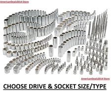 Craftsman 1/4" OR 3/8" Drive METRIC Choose Size & Shallow/Deep 6-Point Socket