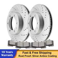 319mm Front Drilled Disc Rotors Brake Pads for Toyota Tacoma 4Runner FJ Cruiser