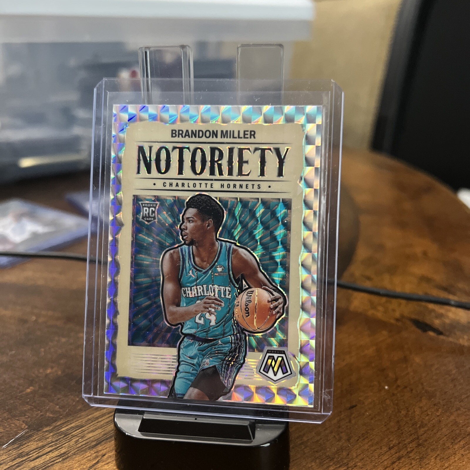 2023-24 Panini Mosaic - BRANDON MILLER Notoriety Silver Mosiac #10 (RC)