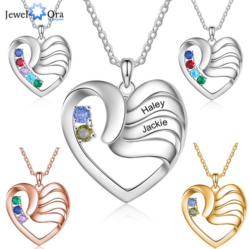 NAME Necklace Heart Pendant Custom Gift 