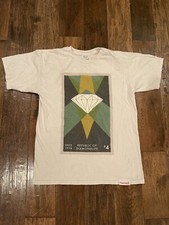 Diamond Supply Graphic Tee Mens Medium SS T- Shirt White Green Made in USA