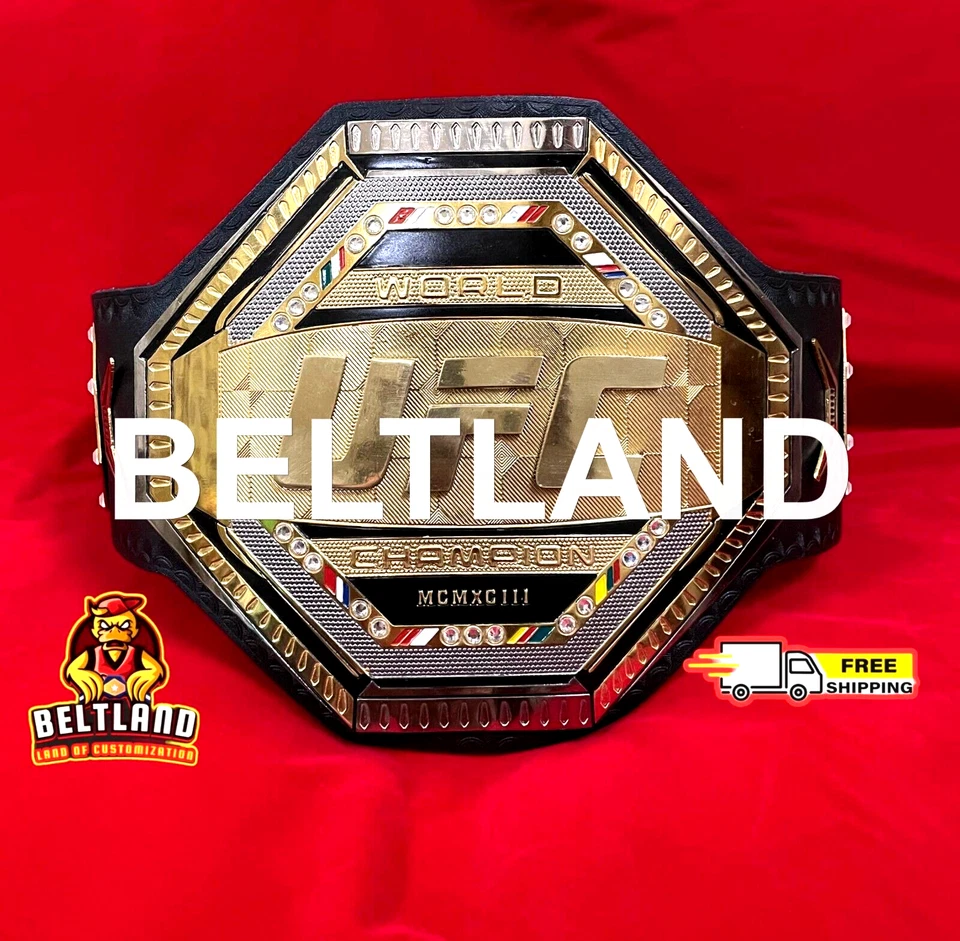 RÉPLICA DE CINTURÓN TÍTULO CAMPEONATO UFC LEGADO CAMPEÓN MUNDIAL UFC 2 MM ZINC TAMAÑO ADULTO Foto 2 de 4