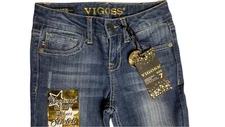Vigoss Size 7 The Austin Ankle Skinny Jeans Capri 2 Tone Fade NOS NWT
