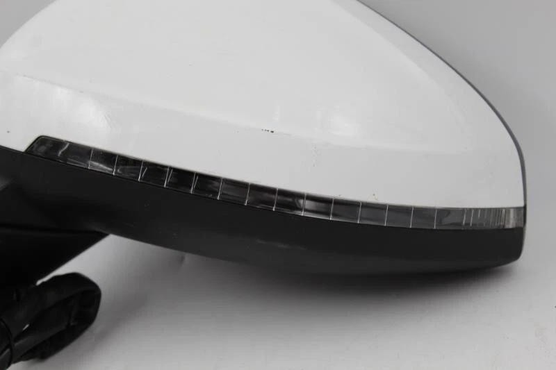 Left White 12 Wire Driver Side View Mirror Power 2017-2019 AUDI A4 OEM #7568 - Image 3 of 4