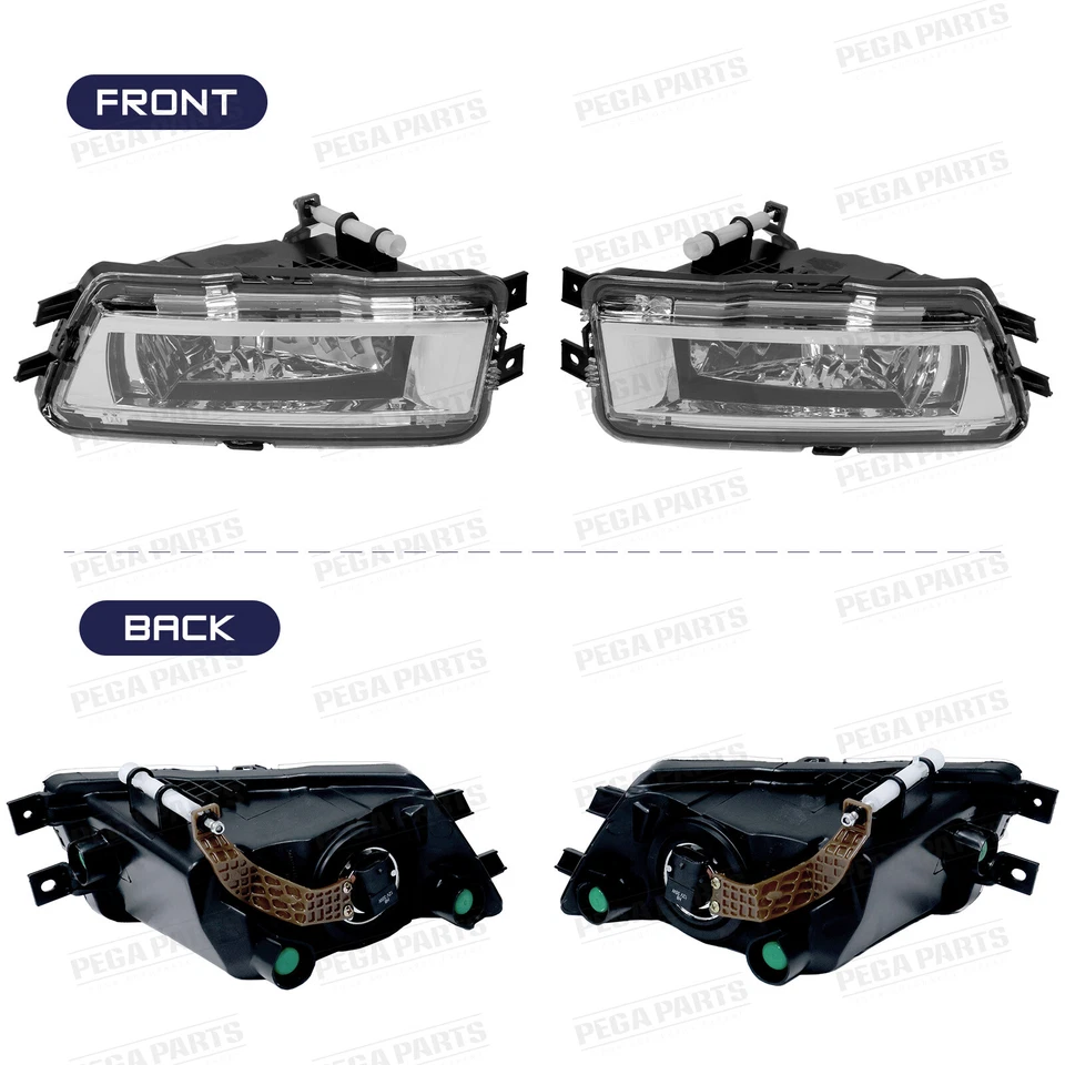 For Volkswagen VW Passat 2012-2015 Front Bumper Fog Lights Corner& Lower Grille Foto 4 de 4