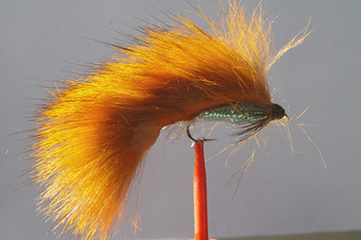 1 X Mouche De Peche Streamer Zonker Orange H8/10/12 Alevin White Fly Tying - Foto 7