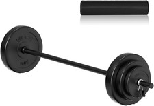 Barbell Weight Set, 43Lbs Barbell Set Adjustable Olympic Weights, 6 Plates, 57.5