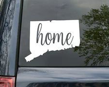 Connecticut State Vinyl Decal Sticker 6" x 4.5" Home - CT FREE SHIPPING