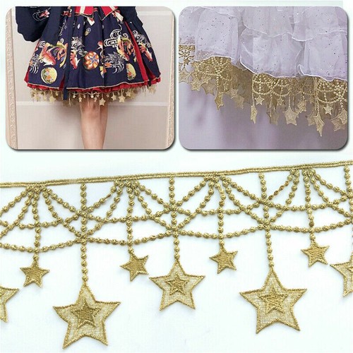 Embroidered Trim Lace Edge Ribbon Applique Sewing DIY Dress Turban Curtain Decor - Picture 2 of 15