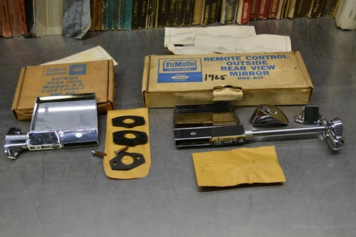 NOS 1965 65 Galaxie Outside Rear View Mirror Kit LEFT RIGHT SET PAIR Chrome 66