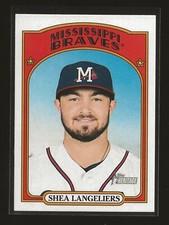 SHEA LANGELIERS 2021 Topps Heritage Minor League Base Card Mississippi Braves 25