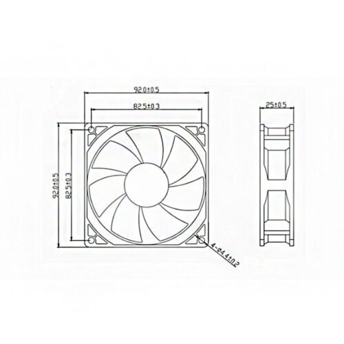 Gehäuselüfter USB leise PC Ventilator 90mm USB PC lüfter Gehäuse lüfter DC 5V - Bild 3 von 8