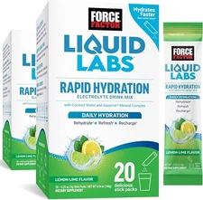 Liquid Labs Electrolytes Powder Packets—Lemon Lime—Hydration Packets to