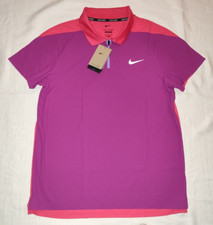 Nike Advantage Slam Polo Shirt Dri-FIT FQ2015-518 Fuchsia New 105 Mens Large L