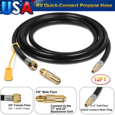 Propane Hose Gas Line Quick Connect Adapter RV to Grill for Blackstone 17" / 22"