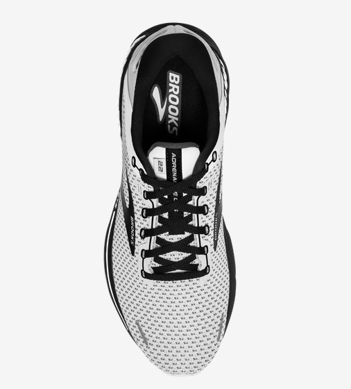 Brooks Adrenaline 22 White Grey Black Men's Sz 813 New Running Shoes